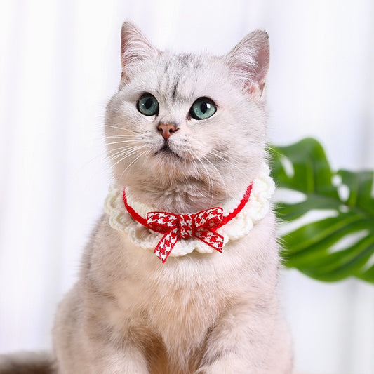 Pet Accessories Cat Drool Towel Hand-woven Kitten Collar