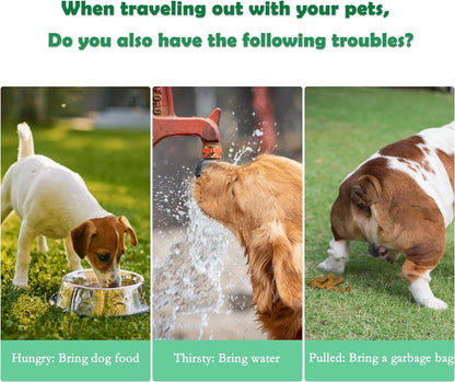 3 In 1 Pet Water Bottle Outdoor Portable Dog Water Bottle