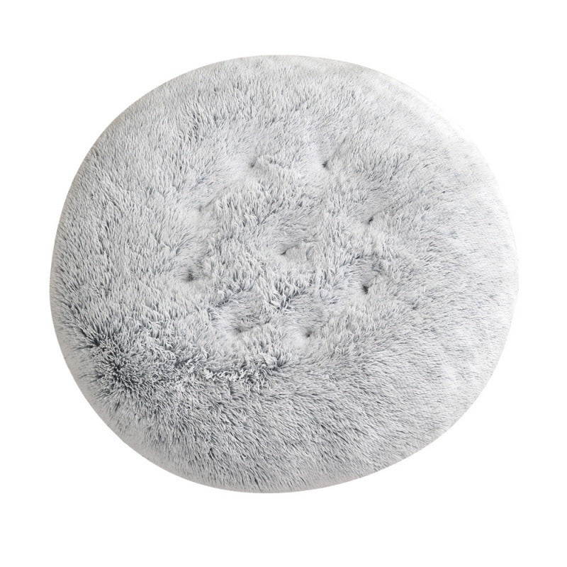 Round Pet Mat Dog Bed Plush Warm Sleep Dog Bed Cathouse Doghouse