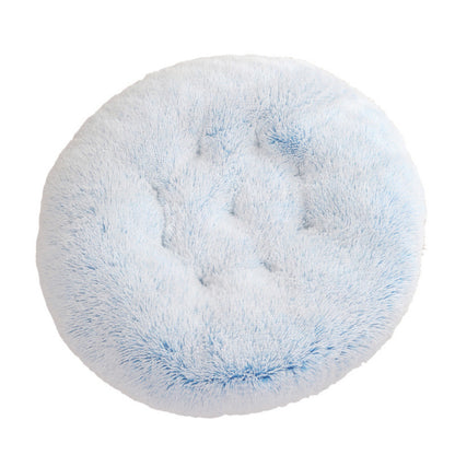 Round Pet Mat Dog Bed Plush Warm Sleep Dog Bed Cathouse Doghouse