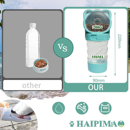 3 In 1 Pet Water Bottle Outdoor Portable Dog Water Bottle