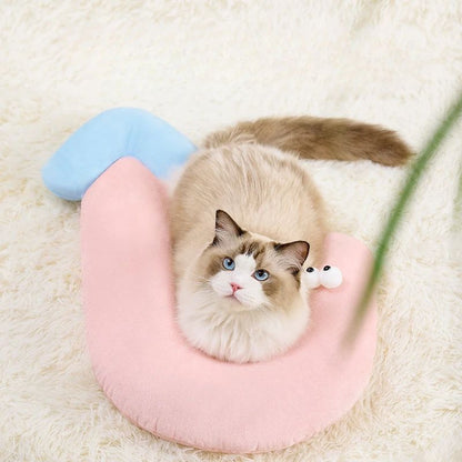 Cute Cat Eye Pillow Pet Neck Support Sleeping Pillow For All Seasons Cat